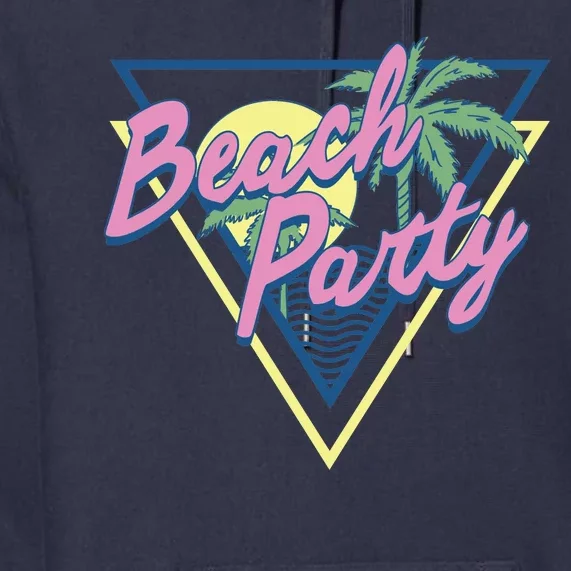 Beach Party Retro Wave Style Premium Hoodie