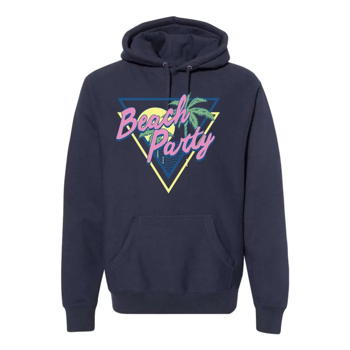 Beach Party Retro Wave Style Premium Hoodie