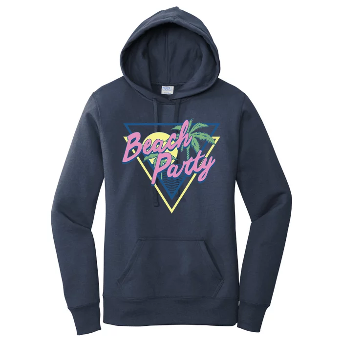 Beach Party Retro Wave Style Women's Pullover Hoodie