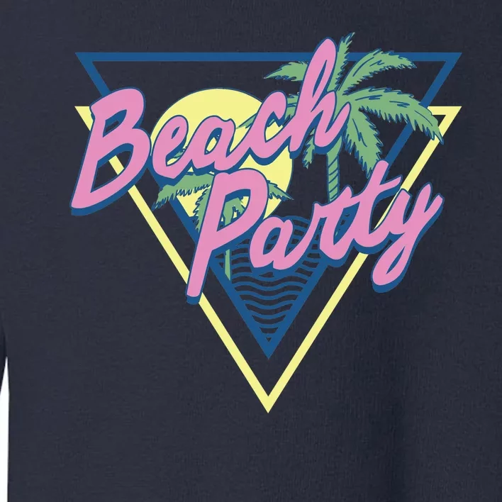 Beach Party Retro Wave Style Toddler Sweatshirt