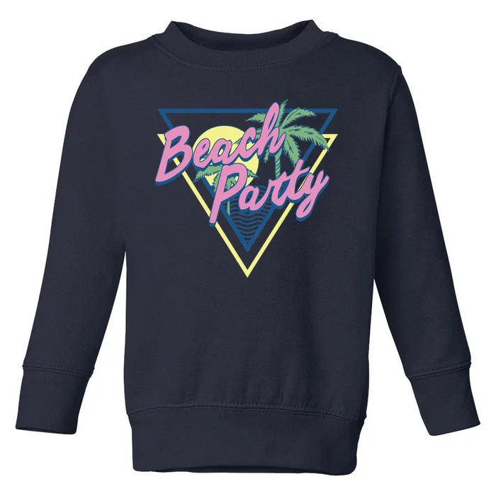 Beach Party Retro Wave Style Toddler Sweatshirt