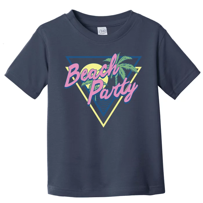 Beach Party Retro Wave Style Toddler T-Shirt