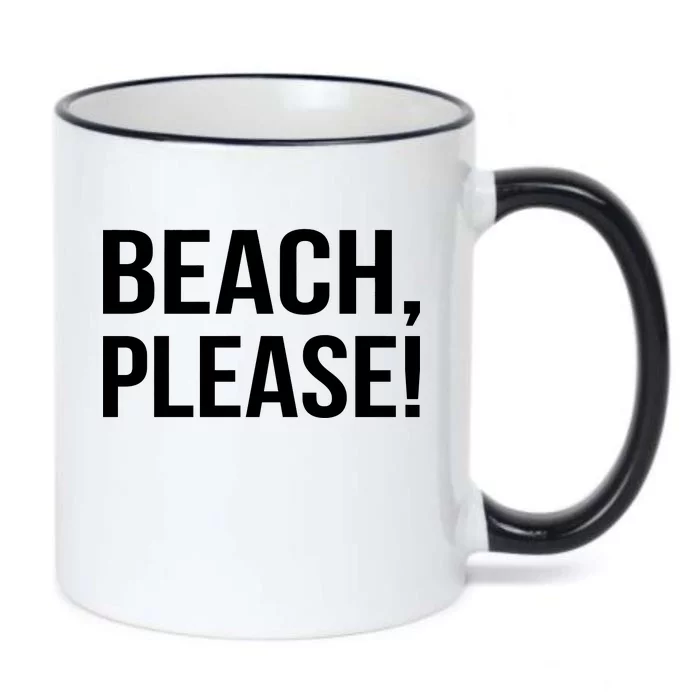 Beach Please Black Color Changing Mug