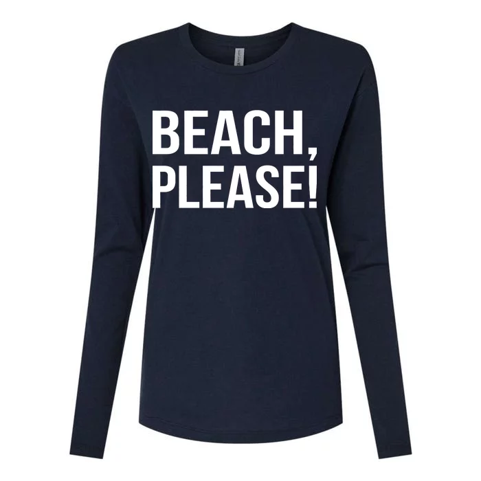 Beach Please Womens Cotton Relaxed Long Sleeve T-Shirt