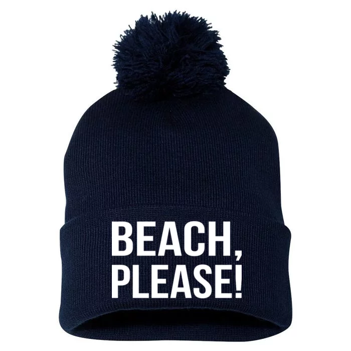 Beach Please Pom Pom 12in Knit Beanie