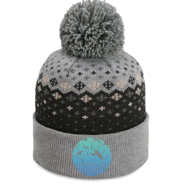 Beach Sunset Seagulls The Baniff Cuffed Pom Beanie