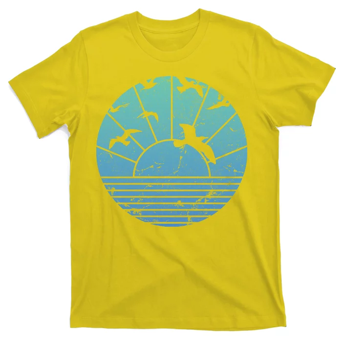 Beach Sunset Seagulls T-Shirt