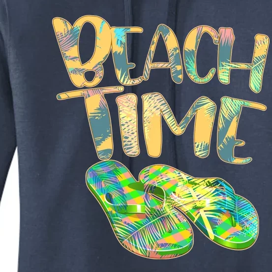 Beach Time Flip Flops Summer Fun Women's Pullover Hoodie