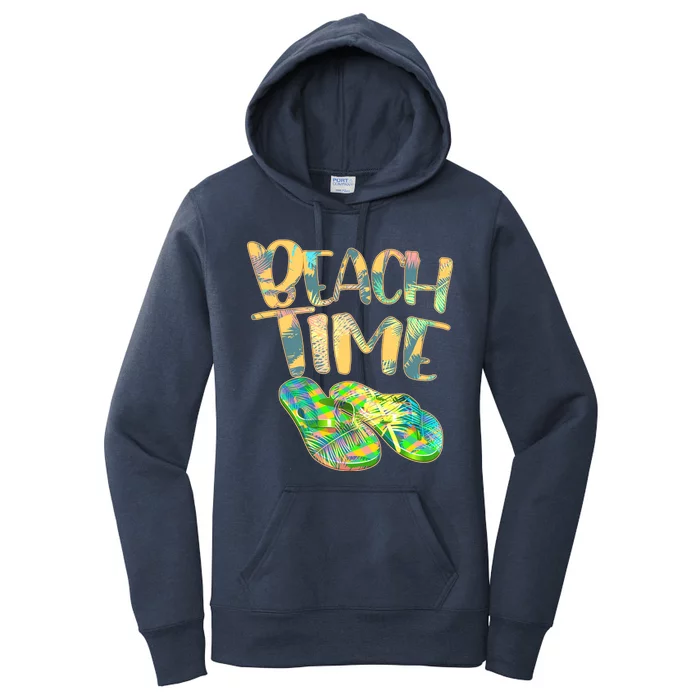 Beach Time Flip Flops Summer Fun Women's Pullover Hoodie