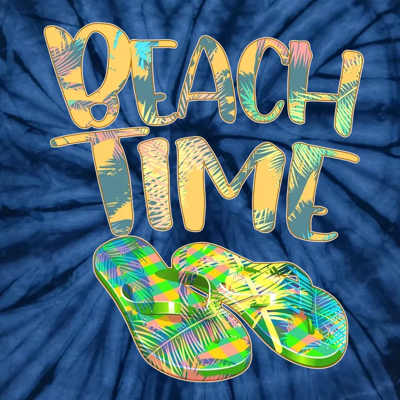 Beach Time Flip Flops Summer Fun Tie-Dye T-Shirt