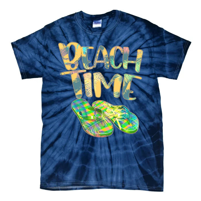 Beach Time Flip Flops Summer Fun Tie-Dye T-Shirt