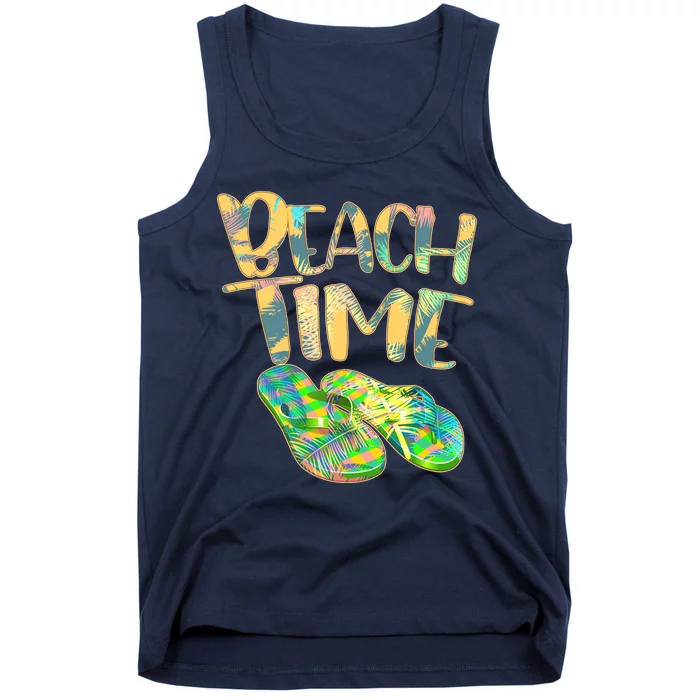 Beach Time Flip Flops Summer Fun Tank Top