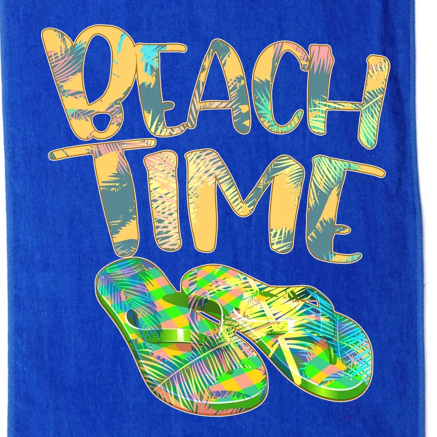 Beach Time Flip Flops Summer Fun Platinum Collection Golf Towel