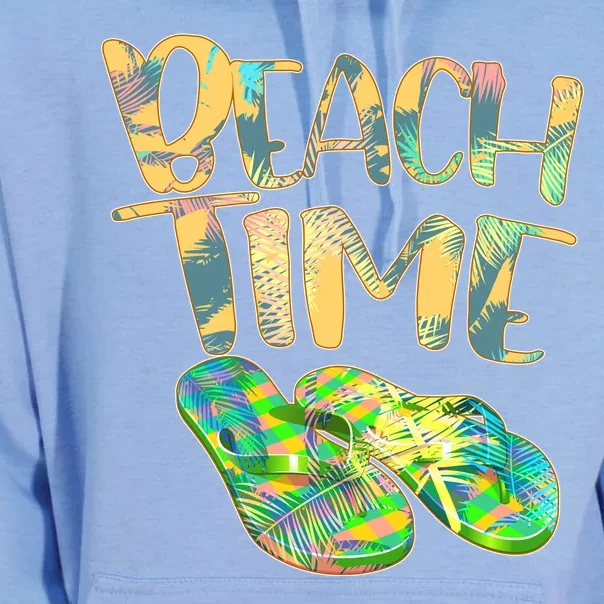 Beach Time Flip Flops Summer Fun Unisex Surf Hoodie