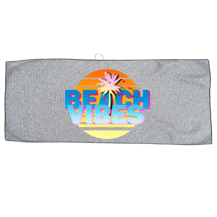 Beach Vibes Large Microfiber Waffle Golf Towel