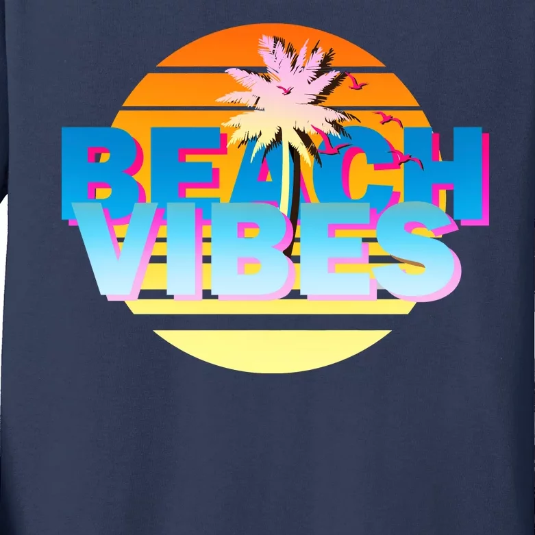 Beach Vibes Kids Long Sleeve Shirt