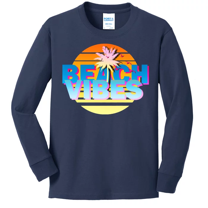 Beach Vibes Kids Long Sleeve Shirt