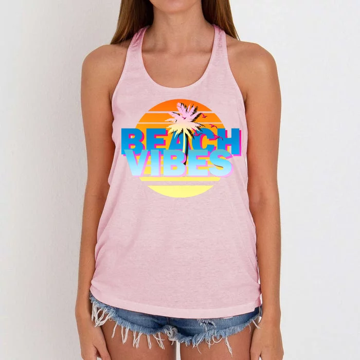 Beach Vibes Women's Knotted Racerback Tank