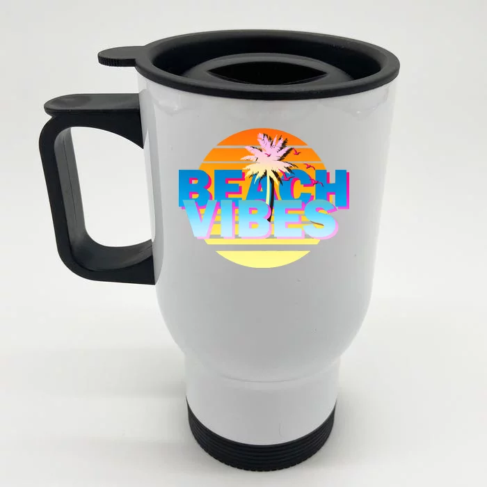 Beach Vibes Front & Back Stainless Steel Travel Mug