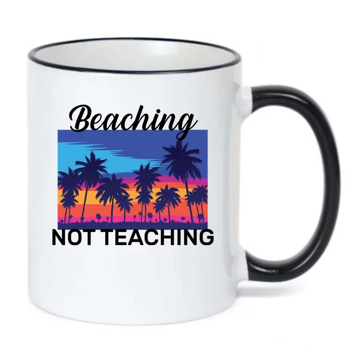 Beaching Not Teaching Black Color Changing Mug