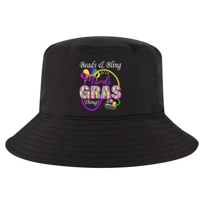 Beads and Bling it's a Mardi Gras Thing Cool Comfort Performance Bucket Hat