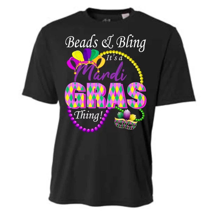 Beads and Bling it's a Mardi Gras Thing Cooling Performance Crew T-Shirt