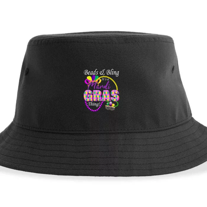 Beads and Bling it's a Mardi Gras Thing Sustainable Bucket Hat