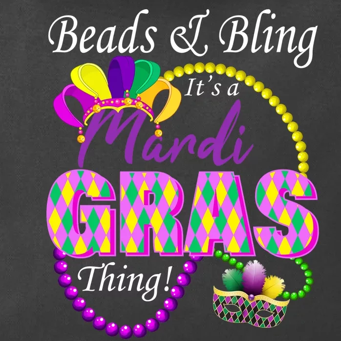 Beads and Bling it's a Mardi Gras Thing Zip Tote Bag