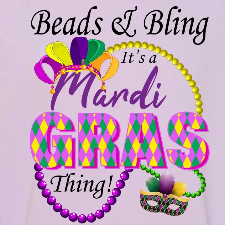 Beads and Bling it's a Mardi Gras Thing Garment-Dyed Sweatshirt