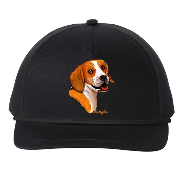 Beagle Dog Signature Portrait Snapback Five-Panel Rope Hat