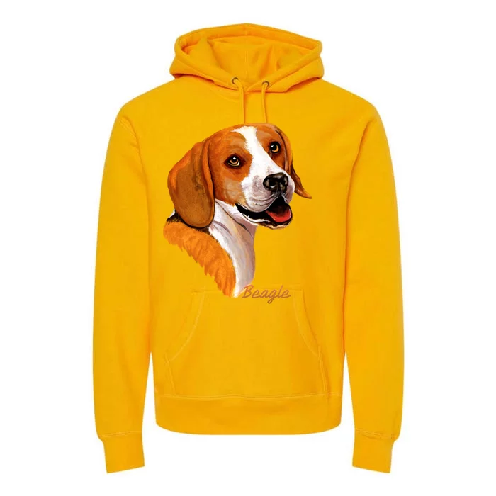 Beagle Dog Signature Portrait Premium Hoodie