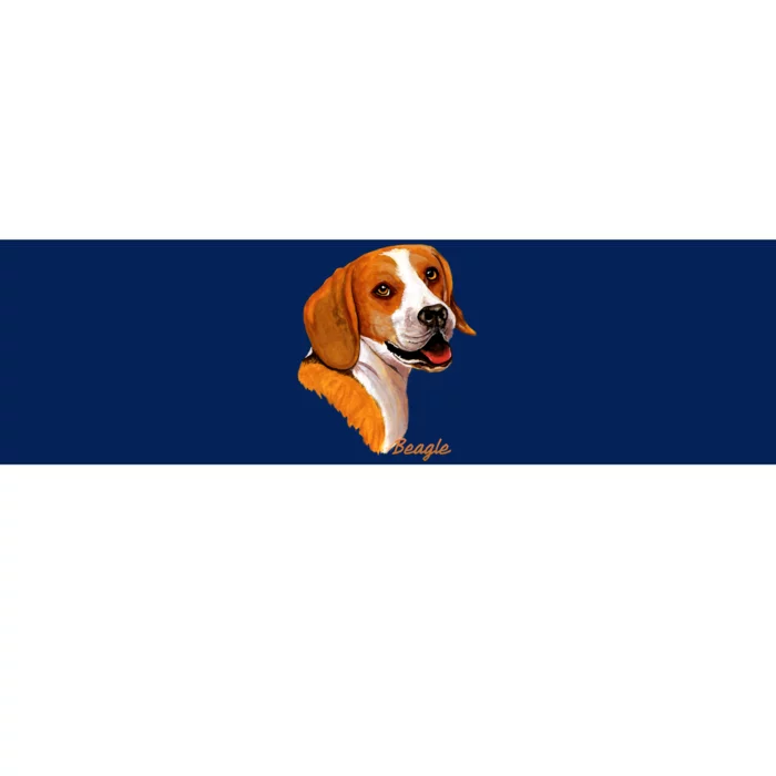 Beagle Dog Signature Portrait Bumper Sticker