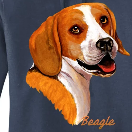 Beagle Dog Signature Portrait Women's Pullover Hoodie