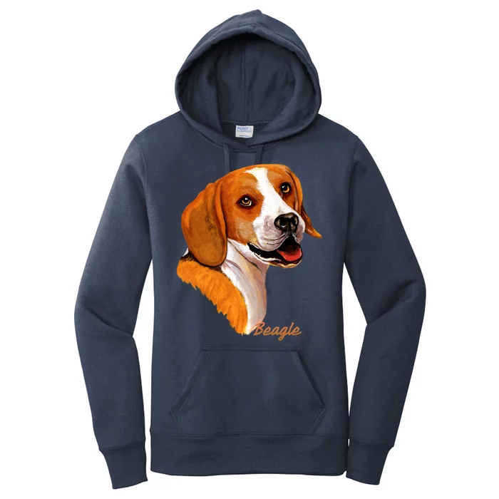 Beagle Dog Signature Portrait Women's Pullover Hoodie