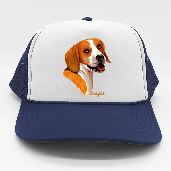 Beagle Dog Signature Portrait Trucker Hat