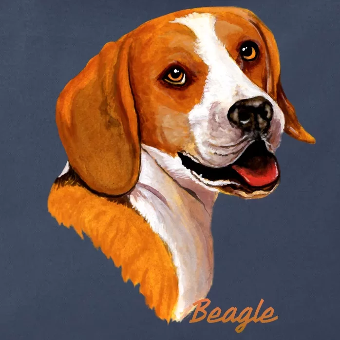 Beagle Dog Signature Portrait Zip Tote Bag