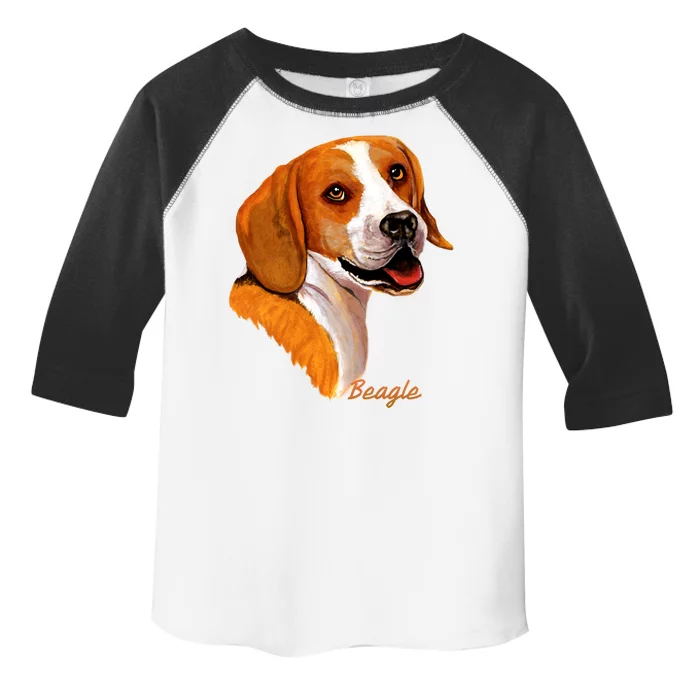 Beagle Dog Signature Portrait Toddler Fine Jersey T-Shirt