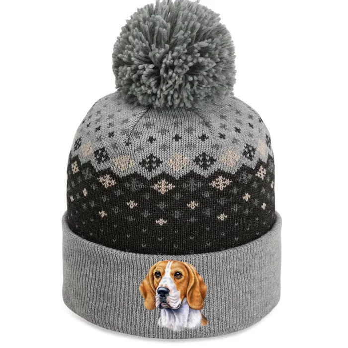 Beagle Face The Baniff Cuffed Pom Beanie