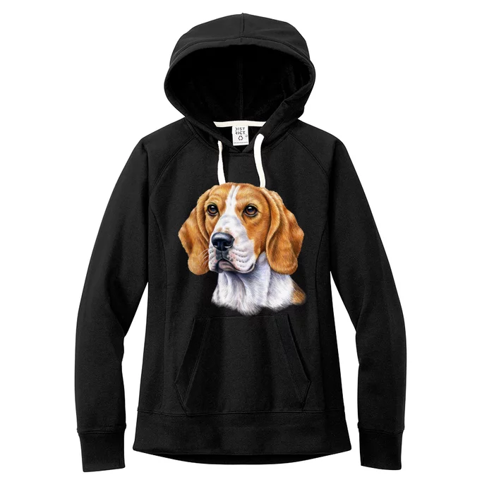 Beagle Face Women's Fleece Hoodie