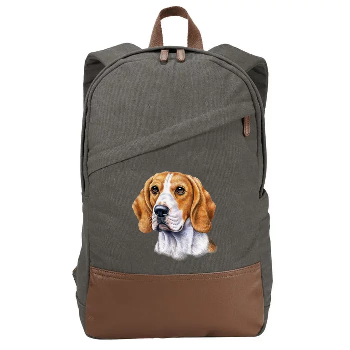 Beagle Face Cotton Canvas Backpack