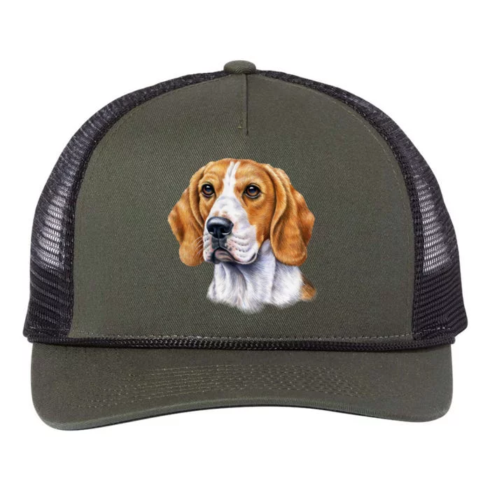 Beagle Face Retro Rope Trucker Hat Cap