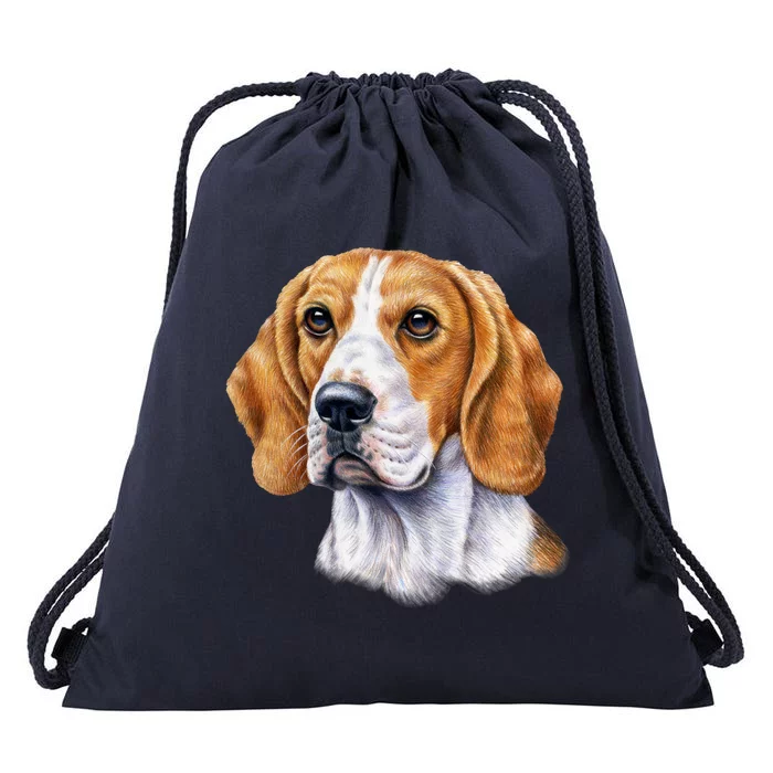 Beagle Face Drawstring Bag