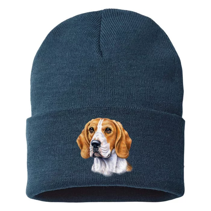 Beagle Face Sustainable Knit Beanie