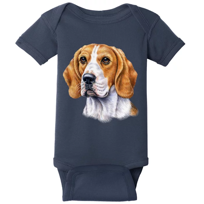 Beagle Face Baby Bodysuit