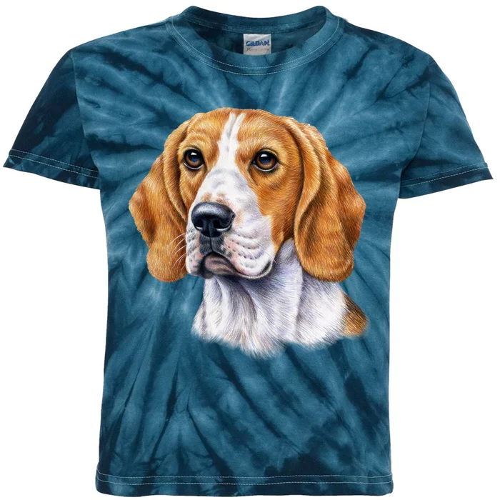 Beagle Face Kids Tie-Dye T-Shirt