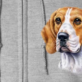 Beagle Face Full Zip Hoodie