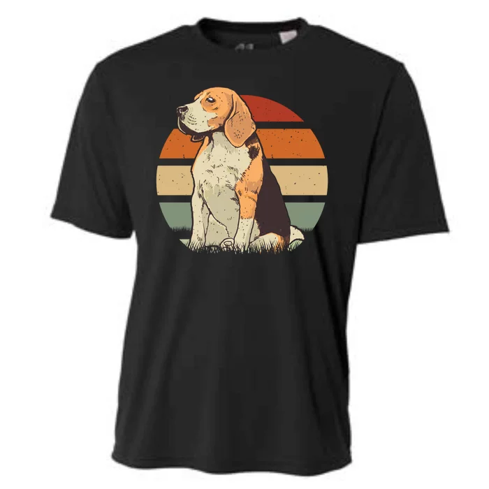 Beagle Retro Sunset Cooling Performance Crew T-Shirt