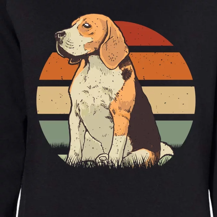 Beagle Retro Sunset Womens California Wash Sweatshirt