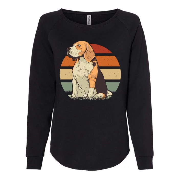 Beagle Retro Sunset Womens California Wash Sweatshirt