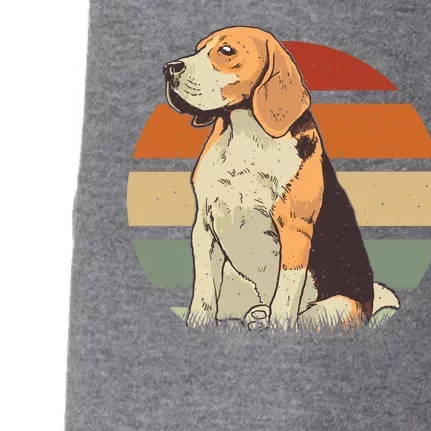 Beagle Retro Sunset Doggie 3-End Fleece Hoodie